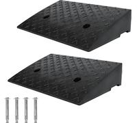 LARS360 Lot de 2 rampes de trottoir Rampe de trottoir en caoutchouc Rampe d'accès pour fauteuil roulant Rampe de seuil pour marches de 12 à 15 cm de hauteur
