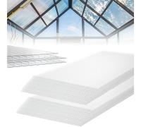 LARS360 Lot de 28 plaques alvéolaires de rechange en polycarbonate - 1210 x 605 x 4 mm - Environ 20,5 m² - Double plaque alvéolaire - Résistantes aux chocs et aux UV - Pour serre, jardinage, abris de