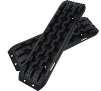 LARS360 Noir Plaques de sable 2x Offroad Aide au démarrage Accessoires voiture Tapis de traction en plastique Charge max. 10T Plaques de traction avec sac de rangement Recovery Board voiture camion