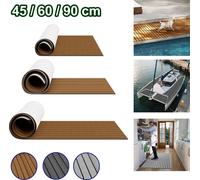 LARS360 Plancher flottant antidérapant en EVA imitation teck - Tapis antidérapant autocollant 240x45 cm pour bateau à moteur, kayak, yacht, camping-car - gris foncé, 1,08 m²