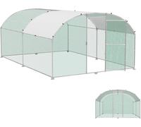LARS360 Poulailler compact 3x4m - Enclos extérieur en métal avec cadre en acier galvanisé et toit en PE, idéal pour les volailles et les petits animaux