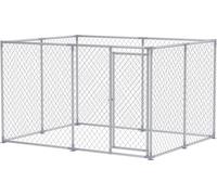 LARS360 Poulailler d'été 2.5x2x1.5m rectangulaire - enclos ouvert sans toit en acier galvanisé avec porte verrouillable pour poules, oies, poussins