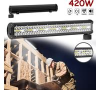 LARS360 Projecteur de travail à LED 420W, IP67 Projecteur tout-terrain pour voiture, bateau et applications agricoles, puissant et résistant aux intempéries