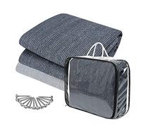 LARS360 Tapis de Camping - Tapis d'auvent d'extérieur - 240 g/m² en polyéthylène Haute densité - Agréablement Doux et Respirant - Anti-moisissure - Antidérapant - avec Sac de Transport (3 x 5 m)