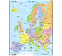 Larsen A8 Europe Political Map for Younger Children, Dutch Edition, 37 Piece Box