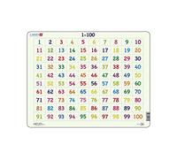 Larsen AR10 Puzzle Apprendre à Compter - 100 Pièces - Puzzle Cadre Educatif pour Enfants 5-7 Ans - Jeu Ludique et Apprentissage - Idéal Cadeau Noël