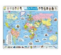 Larsen carte maxi puzzle : Monde 107 pièces Multicolore G