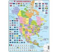 Larsen K17 Amérique du Nord Politique, édition Néerlandais, Puzzle Cadre avec de 70 pièces