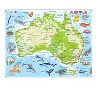 Larsen casse-tête Maxi Australiëgéographie et animaux 65 pièces Multicolore G