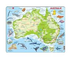 Larsen casse-tête Maxi Australiëgéographie et animaux 65 pièces Multicolore G