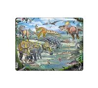 Larsen FH31 Les Dinosaures de la période crétacée - Puzzle éducatif 65 pièces pour Enfants - Apprentissage Nature & Histoire - Cadeau créatif (âge 6+)