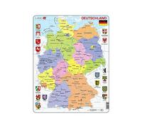 Larsen K21 Allemagne Carte Politique, édition Allemand, Puzzle Cadre avec de 48 pièces