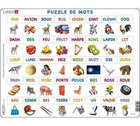 Larsen LS41 Apprendre à Lire: Mots Simples de 23 Lettres minuscules, édition Français, Puzzle Cadre avec de 40 pièces