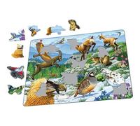 Larsen Maxi LA-FH12 Puzzle à formes 55 pièces Flore et faune
