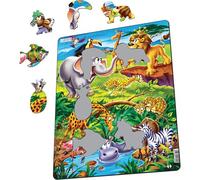 Larsen Maxi LA-US16 Puzzle à formes 18 pièces Dessins animés