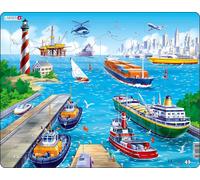Larsen Maxi LA-US2 Puzzle à formes 35 pièces Port