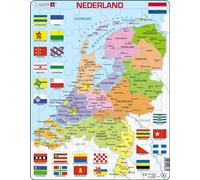 LARSEN Puzzle Pays-Bas - carte politique 48 pièces