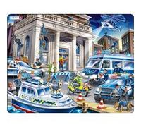 Larsen Puzzle éducatif US32 - La police attrape les voleurs, cadre 43 pièces - Édition neutre