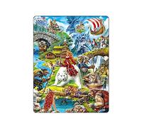 Larsen Puzzle US23 Éducatif Contes de Fées - Trolls et Personnages Folkloriques Norvégiens - 30 Pièces - Puzzle Cadre Carton Épais - Jeu Imaginaire Enfant 3-6 Ans - sans Boîte - Fabriqué en Norvège