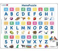 Larsen Puzzles GP426, MemoPuzzle Alphabet, Âges 3-6, Puzzle Cadre éducatif, Développe mémoire et Apprentissage des Lettres