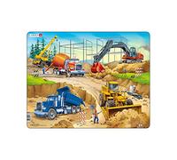 Larsen Puzzles US1, Chantier de Construction, Âges 3-6, Puzzle Cadre éducatif, Développe Imagination et résolution de problèmes