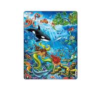 Larsen US20 Sirènes découvrant Une Statue du Roi Neptune, Puzzle Cadre avec de 32 pièces