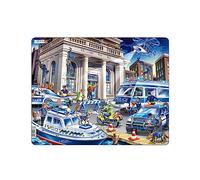 Larsen Puzzle éducatif US32 - La police attrape les voleurs, cadre 43 pièces - Édition neutre