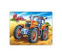 Larsen US4 Grand Tracteur dans Un Champ de Ferme, Puzzle Cadre avec de 37 pièces