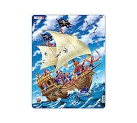 Larsen US9 Puzzle Les Pirates Célèbrent Un Raid Réussi pour Enfants - 30 Pièces avec Cadre et Plateau Guidé - Pièces Figurines Amusantes