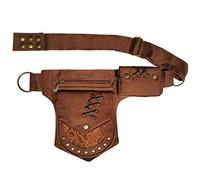 Larswon Sac de Jambe Renaissance pour Femme Ceinture Renaissance Festival Hip Cuisse Pack, café, Medium