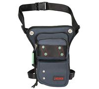 Larswon Sacoche de Jambe, Sac Banane Tactique, Sacoche de Hanche étanche, Bleu