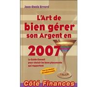 L'art de bien gérer son argent Errard j.-d. (Auteur)