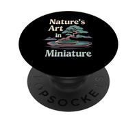 l'art de la Nature en Miniature Sérénité Bonsai PopSockets PopGrip Adhésif