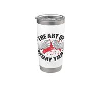 L'art de la précision puissante du Muay Thai Gobelet isotherme en acier inoxydable double paroi