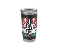 L'art des créatures mythiques d'I Love Dragons Gobelet isotherme en acier inoxydable double paroi