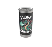L'art des créatures mythiques d'I Love Dragons Gobelet isotherme en acier inoxydable double paroi