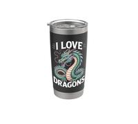 L'art des créatures mythiques d'I Love Dragons Gobelet isotherme en acier inoxydable double paroi