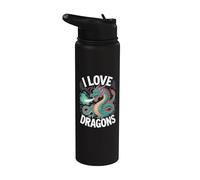 L'art des créatures mythiques d'I Love Dragons Stainless Steel Insulated Water Bottle