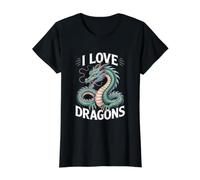 l'art des créatures mythiques d'I Love Dragons T-Shirt Graphique avec Valeur