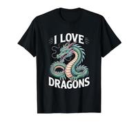 l'art des créatures mythiques d'I Love Dragons T-Shirt Graphique avec Valeur