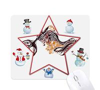 l'art du grain coloré moto silhouette le bonhomme de neige étoile tapis de souris