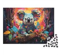 l'art du Koala Puzzle 1000 Pièces avec Découpe Précise, Jeu De Puzzle Classique Concentration Training Puzzle pour Un Tableau À Encadrer, Superbe Idée Cadeau 38x26cm/1000pcs