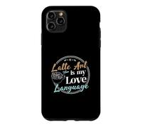 l'art du Latte est Mon langage d'amour, Un Barista drôle, Un Artiste de Latte Coque pour iPhone 11 Pro Max