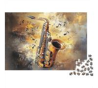 l'art du Sax Jazz Puzzle 1000 Pièces avec Assemblage Fluide, Puzzle Adulte Impossible Difficile Très Difficile Défiante pour Une Activité en Famille, Cadeau De Retra