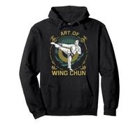 l'art du Wing Chun Sweat à Capuche, Unisexe pour Adultes, Noir, XXL