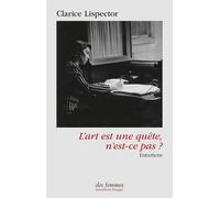 L'art est une quête, n'est-ce pas ?