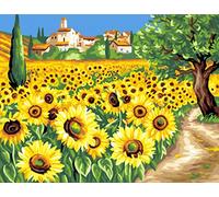 L'Art et la Manière Peinture au numéro motif Tournesols 30 x 40 cm Couleurs Assorties