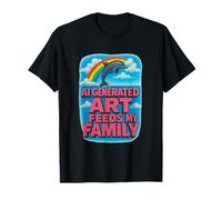 l'art généré par l'IA nourrit ma Famille drôle T-Shirt