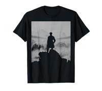 l'art minimalisé de Friedrich Wanderer au-Dessus de la mer de Brouillard T-Shirt