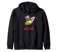l'art Patriotique du Tennis au Service de la Nation Sweat à Capuche